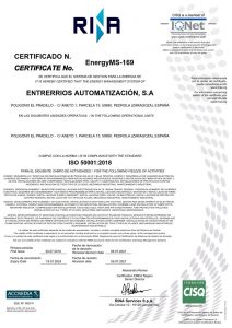 certificado ISO 50001 Entrerrios Automatizacion